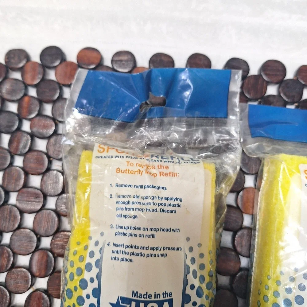 2 Pk Sponge Mop Refill Type I Absorbent Cellulose Sponge 9.25